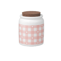 Pfirsich Orange Karo-Pouf