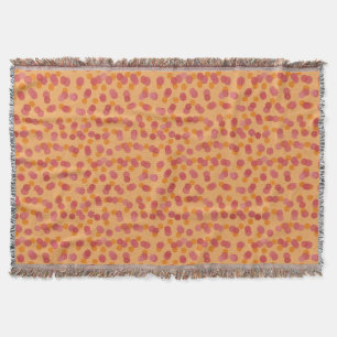 Pfirsich, orange und rosa Punkte Decke