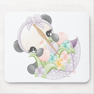 Pfirsich-Panda mousepad