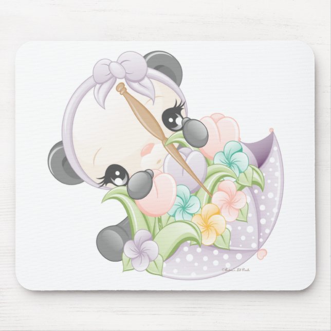 Pfirsich-Panda mousepad (Vorne)