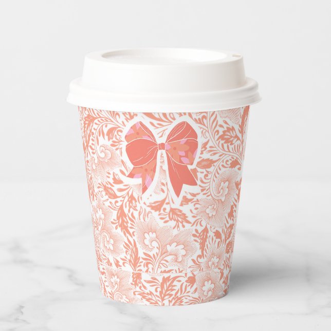 Pfirsich Pappbecher (Vorderseite)