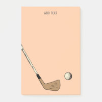 Pfirsich Personalisiert Modern Vintage Golf