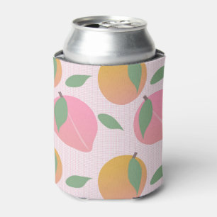 Pfirsich Pink Orange Frucht Retro-Muster Dosenkühler
