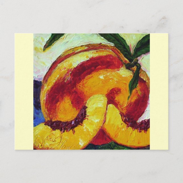 Pfirsich Postkarte (Vorderseite)