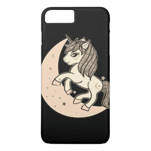 Pfirsich-Rosa-Himmelmond- und Sterneneinhorn Case-Mate iPhone Hülle