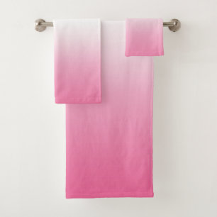 Pfirsich rosa Ombre Steigungs-Farbbad-Tuch-Set Badhandtuch Set