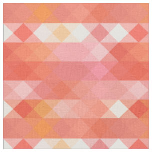 Pfirsich rosa und weiß geometrisch stoff