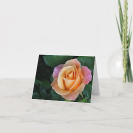 Pfirsich-Rose Notecard Karte