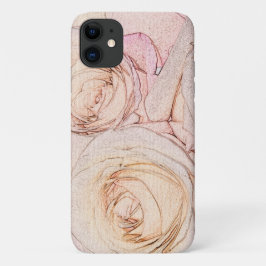 Pfirsich-Rosen iPhone 11 Hülle