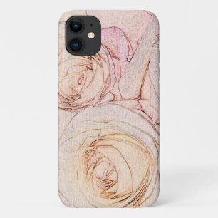 Pfirsich-Rosen iPhone 11 Hülle