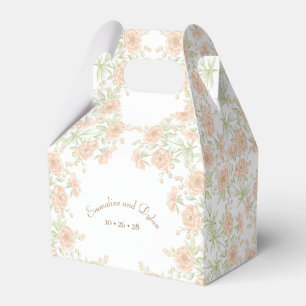 Pfirsich-Rosen-Hochzeit Geschenkschachtel