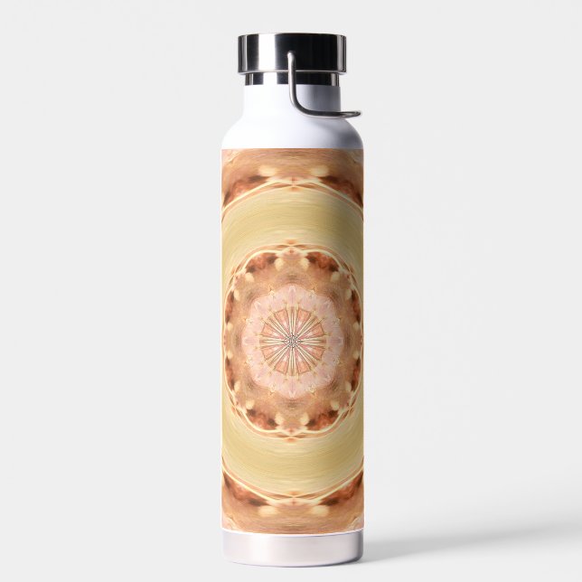 Pfirsich-Rosetten-Wasserflasche Trinkflasche (Links)