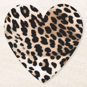 Pfirsich Schwarz Creme Leopard Weihnachten Untersetzer