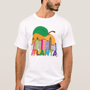 Pfirsich-Skyline Atlantas, Georgia   T-Shirt
