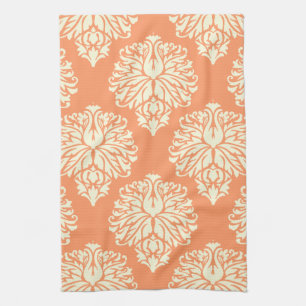 Pfirsich Southern Cottage Damast Geschirrtuch