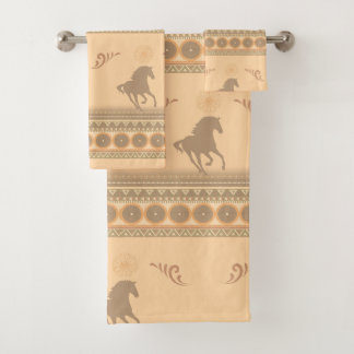 Pfirsich-Stammes- Pony Badhandtuch Set
