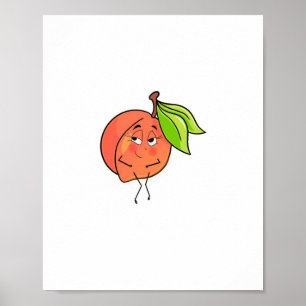 Pfirsich, süße Wangen, fruchtiges Thema Poster