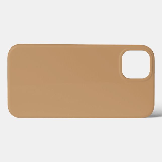 Pfirsich-Tan-Farbbblock | Sanfte Hochzeitsgestaltu Case-Mate iPhone Hülle (Rückseite (Horizontal))