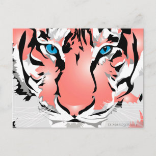 PFIRSICH-TIGER-POSTKARTE POSTKARTE