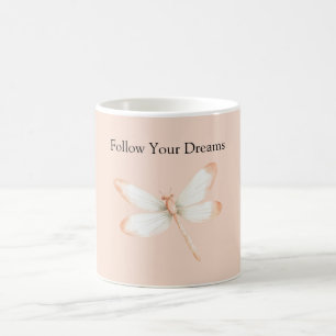 Pfirsich-Träume Libelle Kaffeetasse