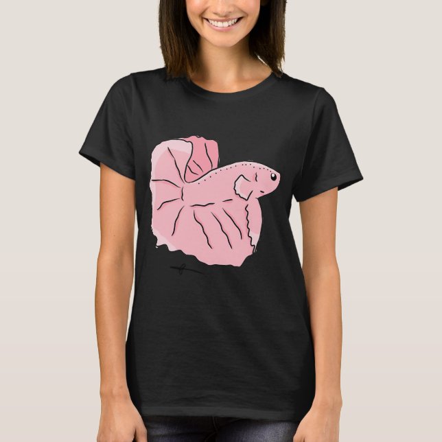 Pfirsich-Tropenfisch T-Shirt (Vorderseite)
