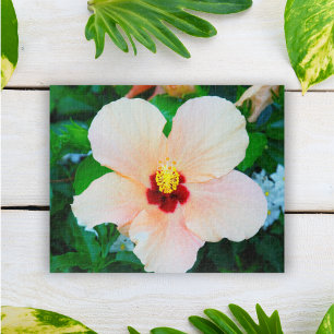 Pfirsich-Tropischer Hibiskus aus Venedig, Italien Puzzle