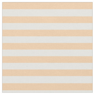 Pfirsich u. Weiß Striped Stoff