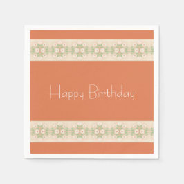 Pfirsich und Beige Serviette