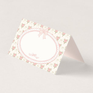 Pfirsich- und Beigetöne Fancy Floral Platzkarten T
