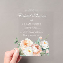Pfirsich- und Creme-Botanischer Floraler Braut-Sho