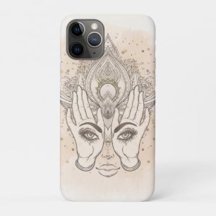 Pfirsich- und Gold Boho Lotus Blumen Schönheit Case-Mate iPhone Hülle