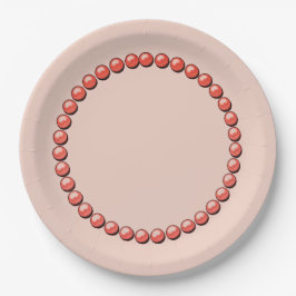 Pfirsich- und Korallenverkleidungen, bedruckt Pappteller