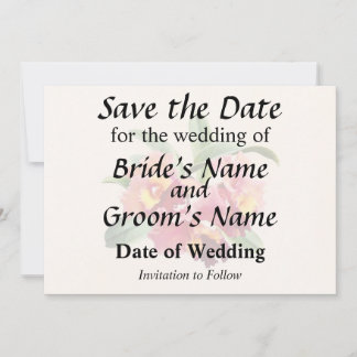 Pfirsich- und Krimson-Cattleya-Orchideen Save The Date