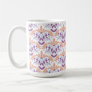 Pfirsich und lila Träume Blumenstrauß Tasse