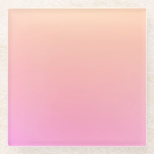 Pfirsich und rosa Farbverlauf Glasuntersetzer