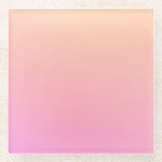 Pfirsich und rosa Farbverlauf Glasuntersetzer