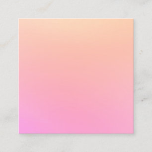 Pfirsich und rosa Farbverlauf Quadratische Visitenkarte