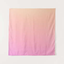 Pfirsich und rosa Farbverlauf Wandteppich