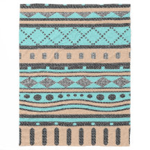 Pfirsich und türkisfarbenes Stammmuster