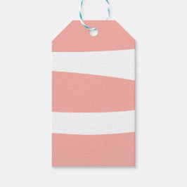 Pfirsich und Weiß Abstrakt Geschenkanhänger