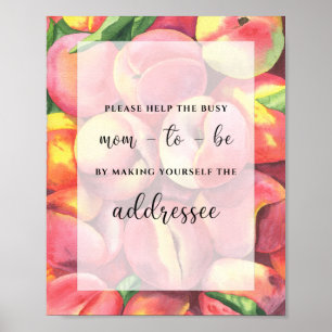 Pfirsich! Unterstützung der betrieblichen Mama, um Poster