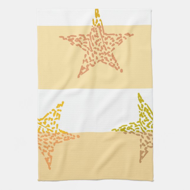 Pfirsich-US Flagge Küchentuch (Vertikal)