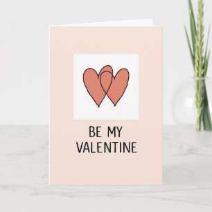 Pfirsich Valentinstag Liebeskarte Karte
