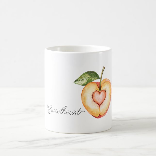 Pfirsich-Verlobter Kaffeetasse (Mittel)