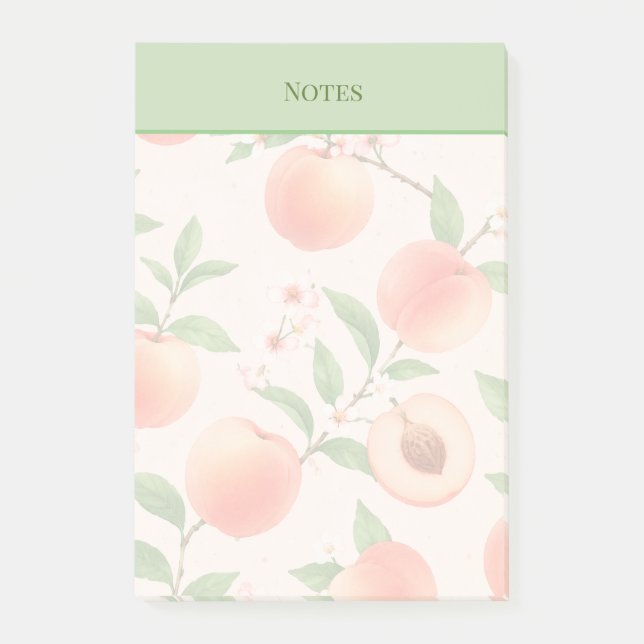 Pfirsich-Wonne-Post-it-Notizblock Post-it Klebezettel (Vorderseite)