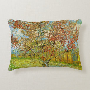 Pfirsichbaum in Blüte von Vincent van Gogh Dekokissen