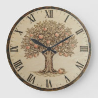 Pfirsichbaum-Wanduhr 