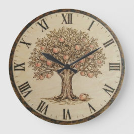Pfirsichbaum-Wanduhr Große Wanduhr