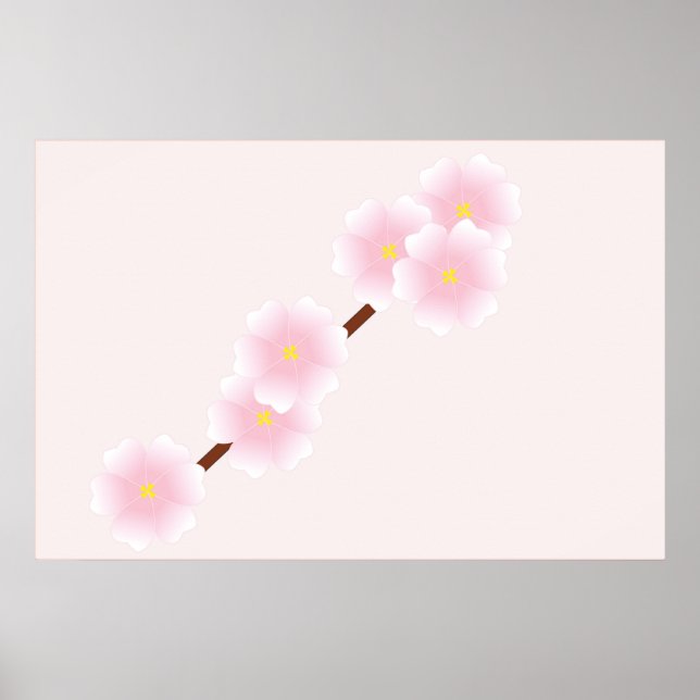 Pfirsichbaumblüten Poster (Vorne)