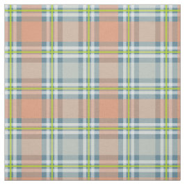 pfirsichblau Limon kariert Stoff